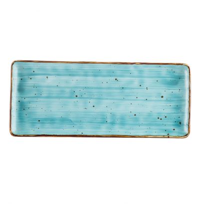 Rect. Platter Turquoise 16"