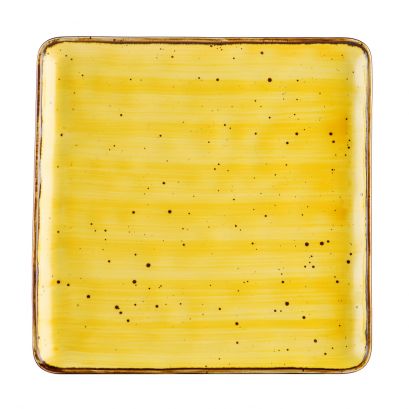 Square Plate Sunflower 10"