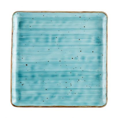 Square Plate Turquoise 12"