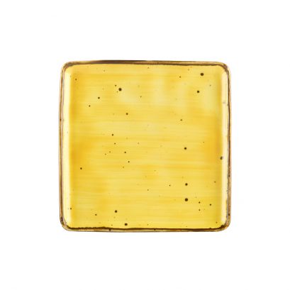 Square Plate Sunflower 6"
