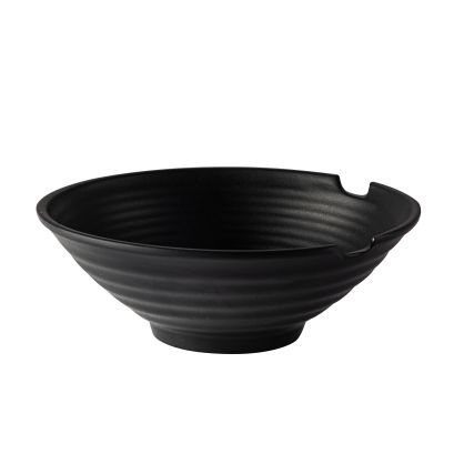 Centennial Bowl Round W/ Chopstick Rests Matte Black 40oz 9"