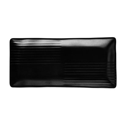 Duke Platter Rect. Matte Black 13-1/2"