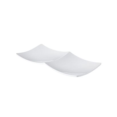 Platter Rect. 2-Section White 11-1/2"