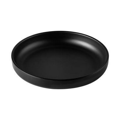 Hudson Plate Round Deep Matte Black 6-1/4"