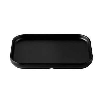 Hudson Platter Rect. Straight Side Matte Black 10"x7-1/8"