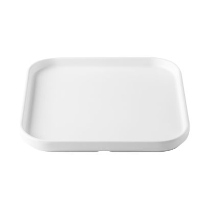 Hudson Plate Square Straight Side Matte White 8-1/8'"