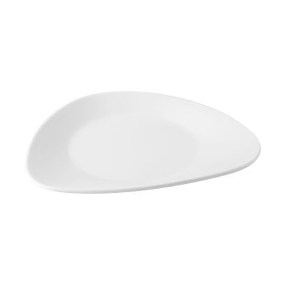 Korda Plate Round in Triangle Matte White 10-3/8"