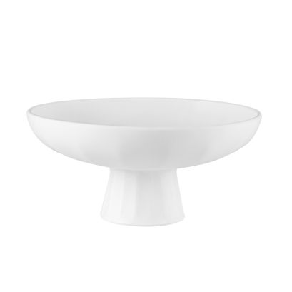 Bowl Round Footed Matte White 52oz 10"x4-5/8"H