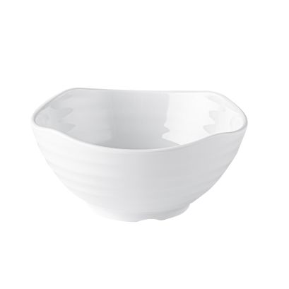 Seashell Bowl Square White 25oz 6-1/2"