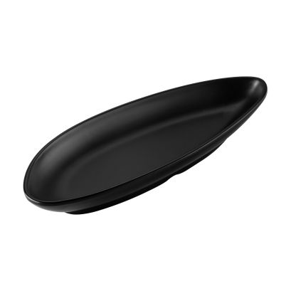 Shelton Platter Triangular Coupe Matte Black 13-1/8"