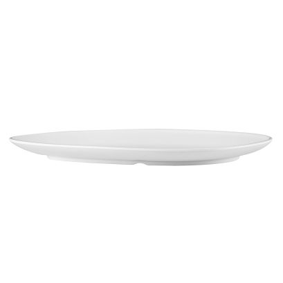 Shelton Platter Triangular Coupe Wide Matte White 15-3/8"