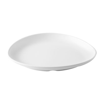 Shelton Plate Triangular Coupe Matte White 8-7/8"